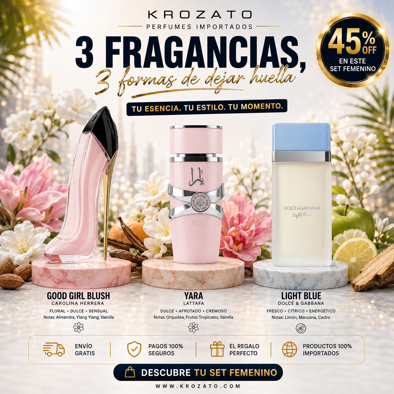SET 3 PERFUMES FEMENINOS